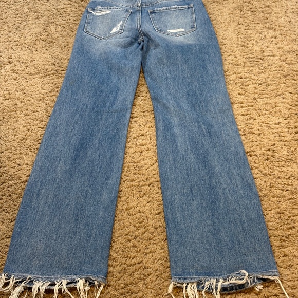 Flying Monkey Jeans High Rise Distressed Flare Light Wash Torn Women's 28 - Picture 7 of 10